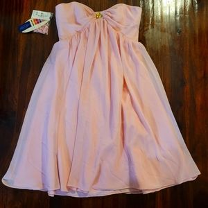 Alfred Angelo strapless chiffon formal dress